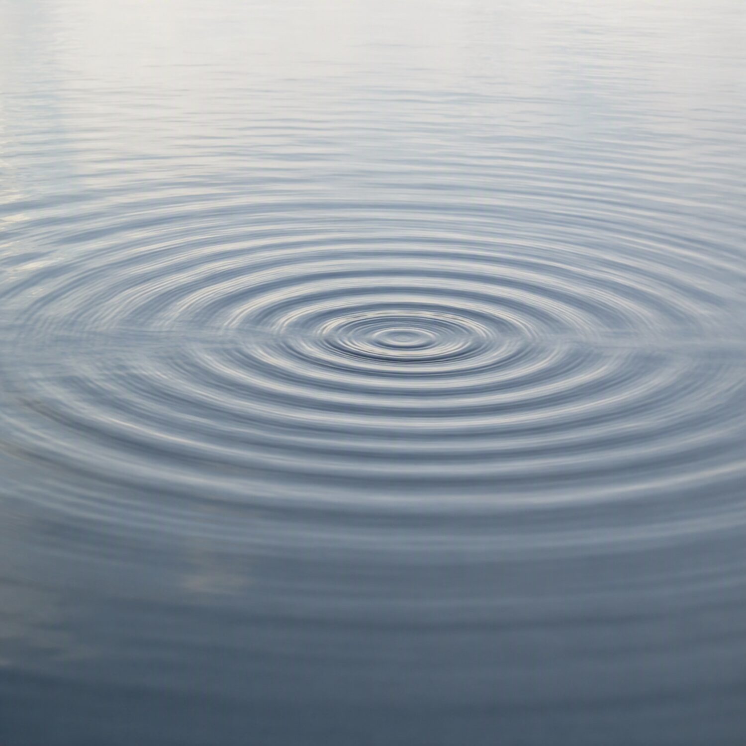Concentric ripples spreading across still water