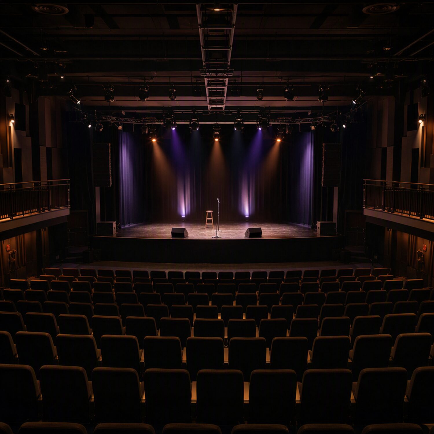 An empty venue before an event