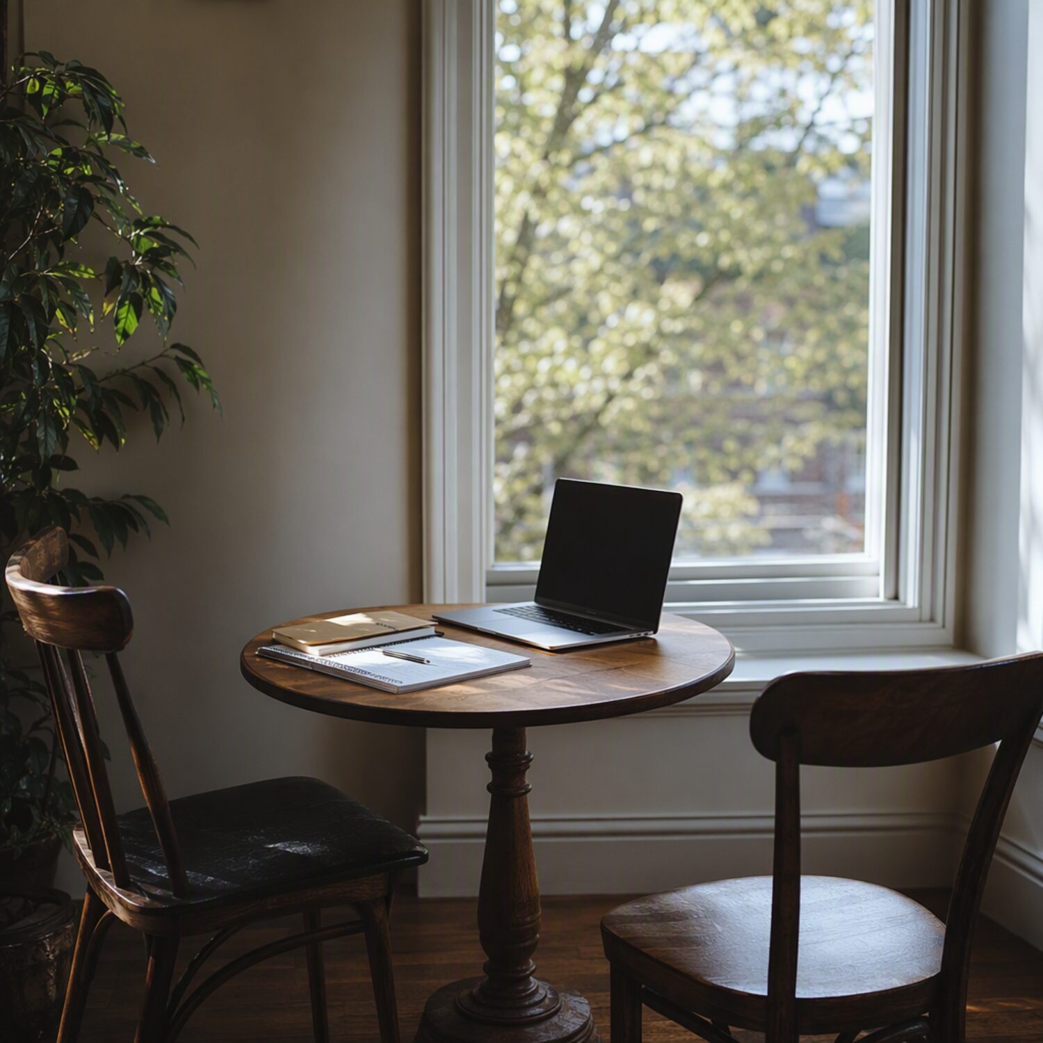 A quiet table set for a one-to-one session