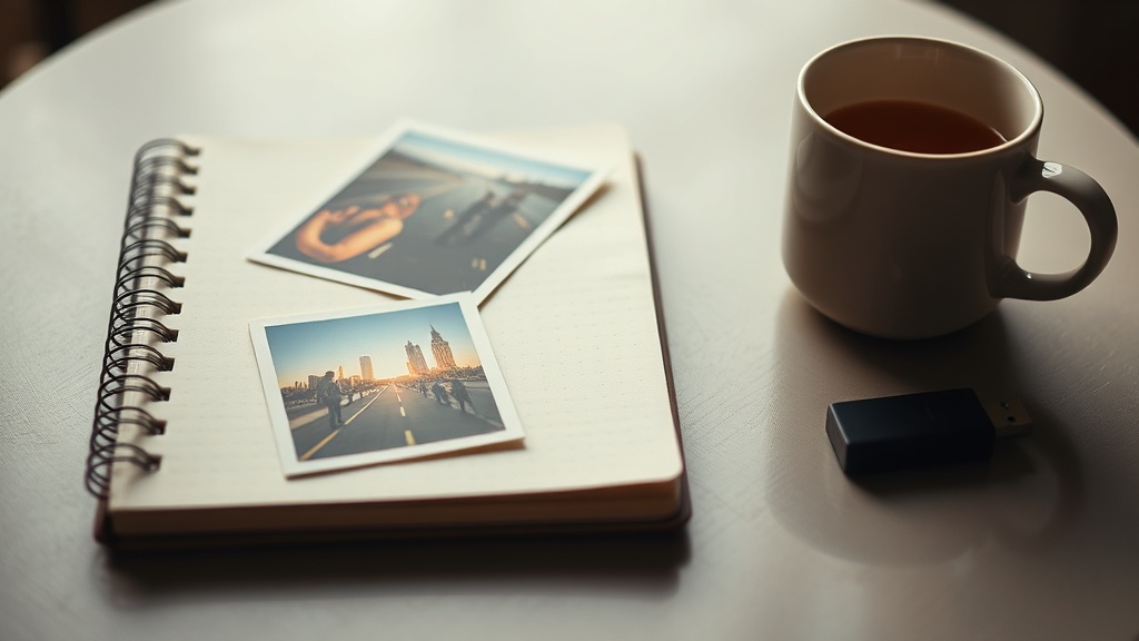 Notebook and membership cards beside a USB drive