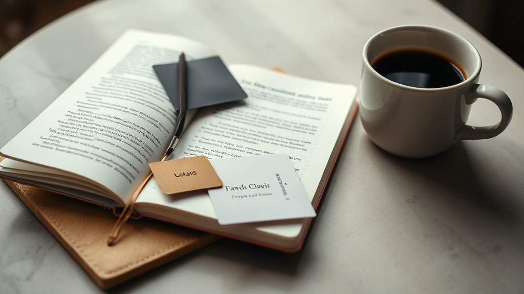 Notebook and stationery beside a packaged digital business