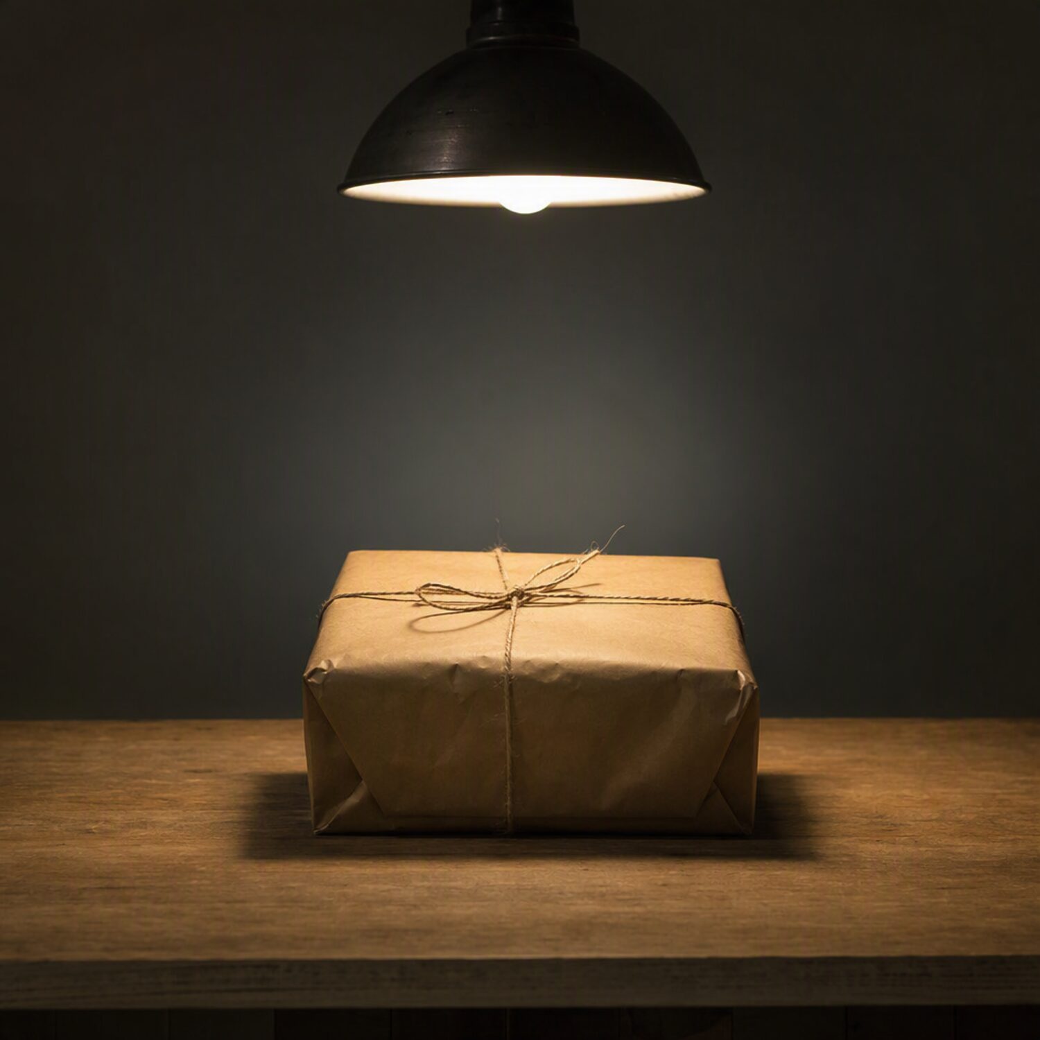 A single parcel under one lamp