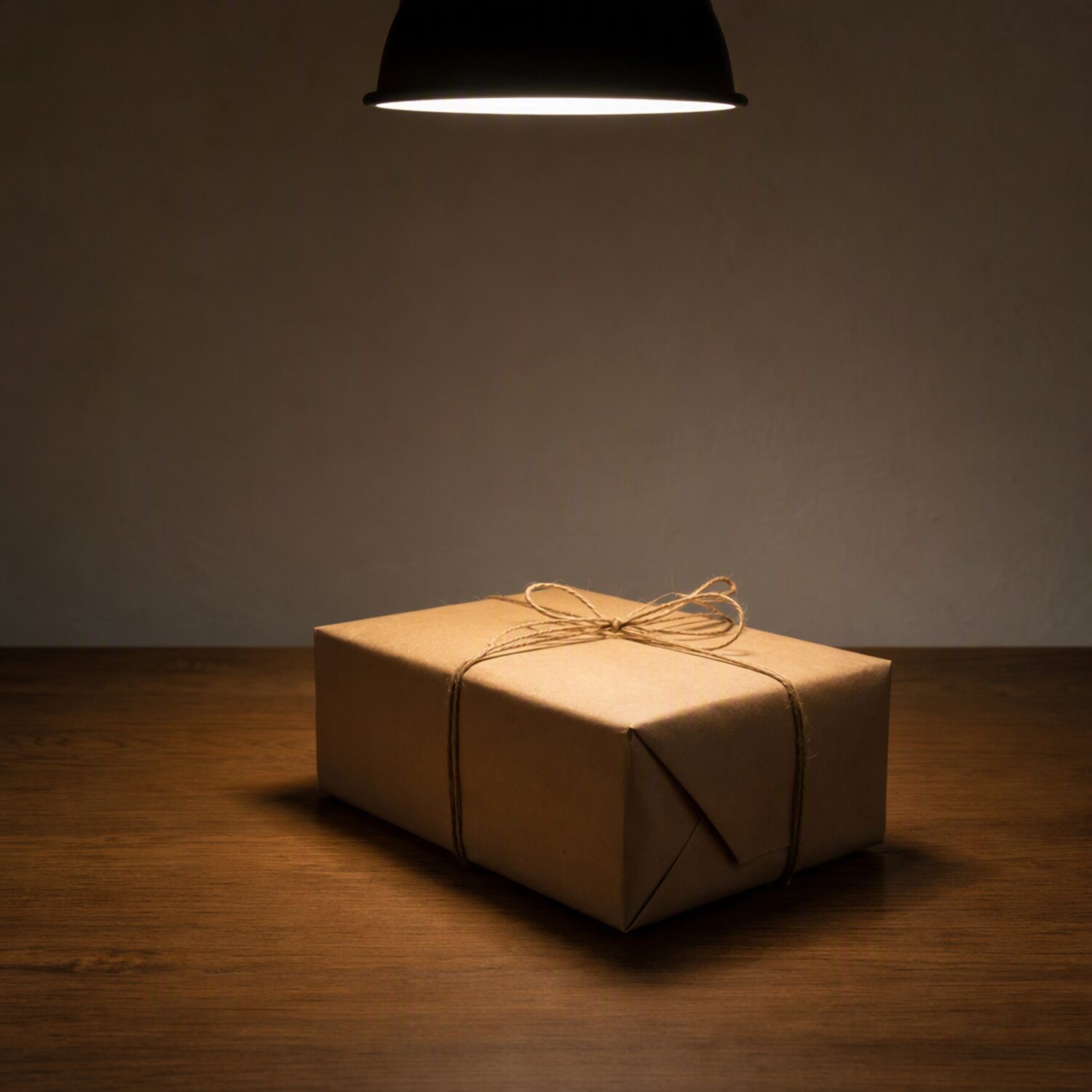 A single parcel under one lamp