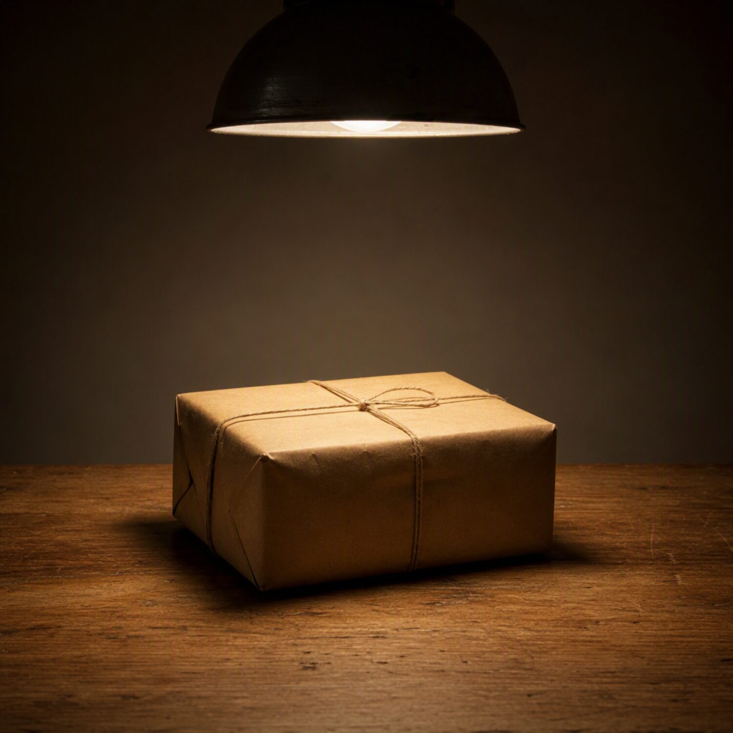 A single parcel under one lamp